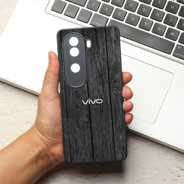 Dark Wood metal back case for Vivo V40e