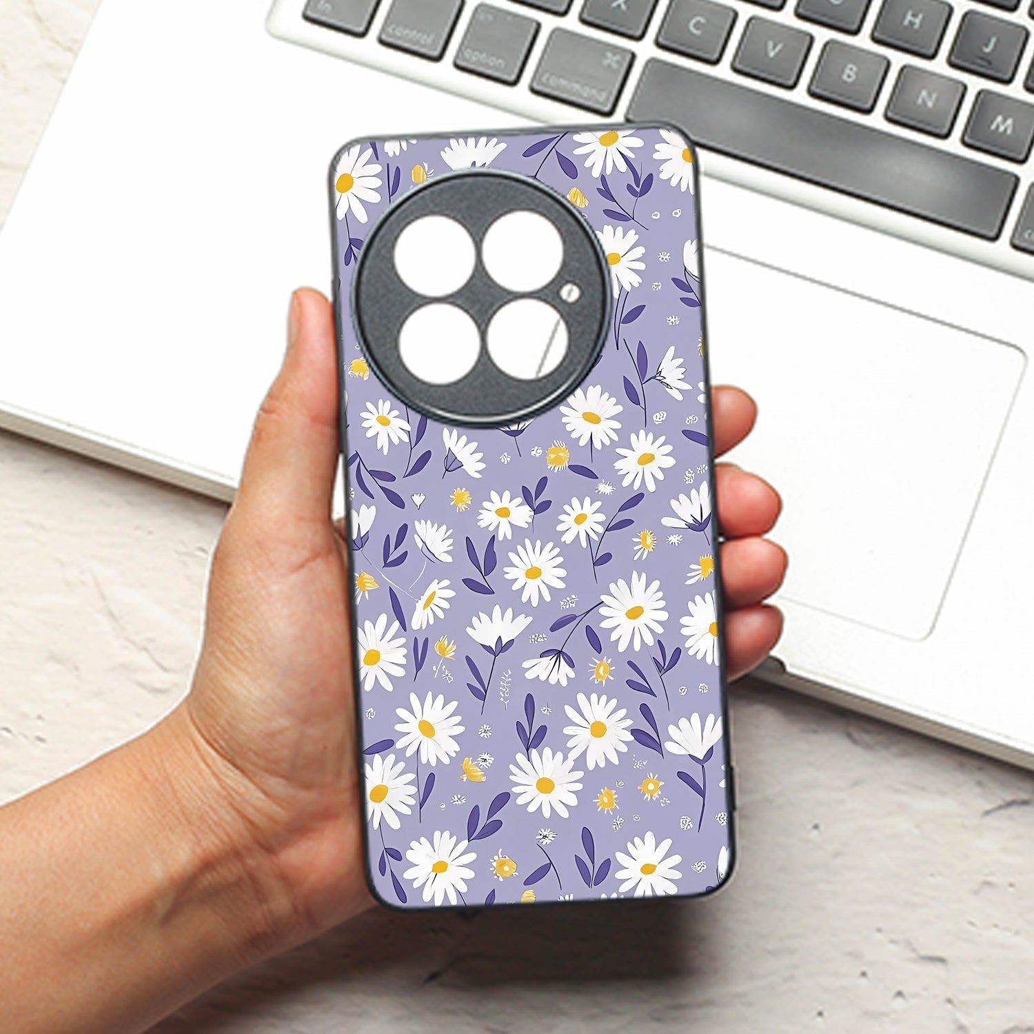 Lavender Daisies metal back case for Oneplus 13