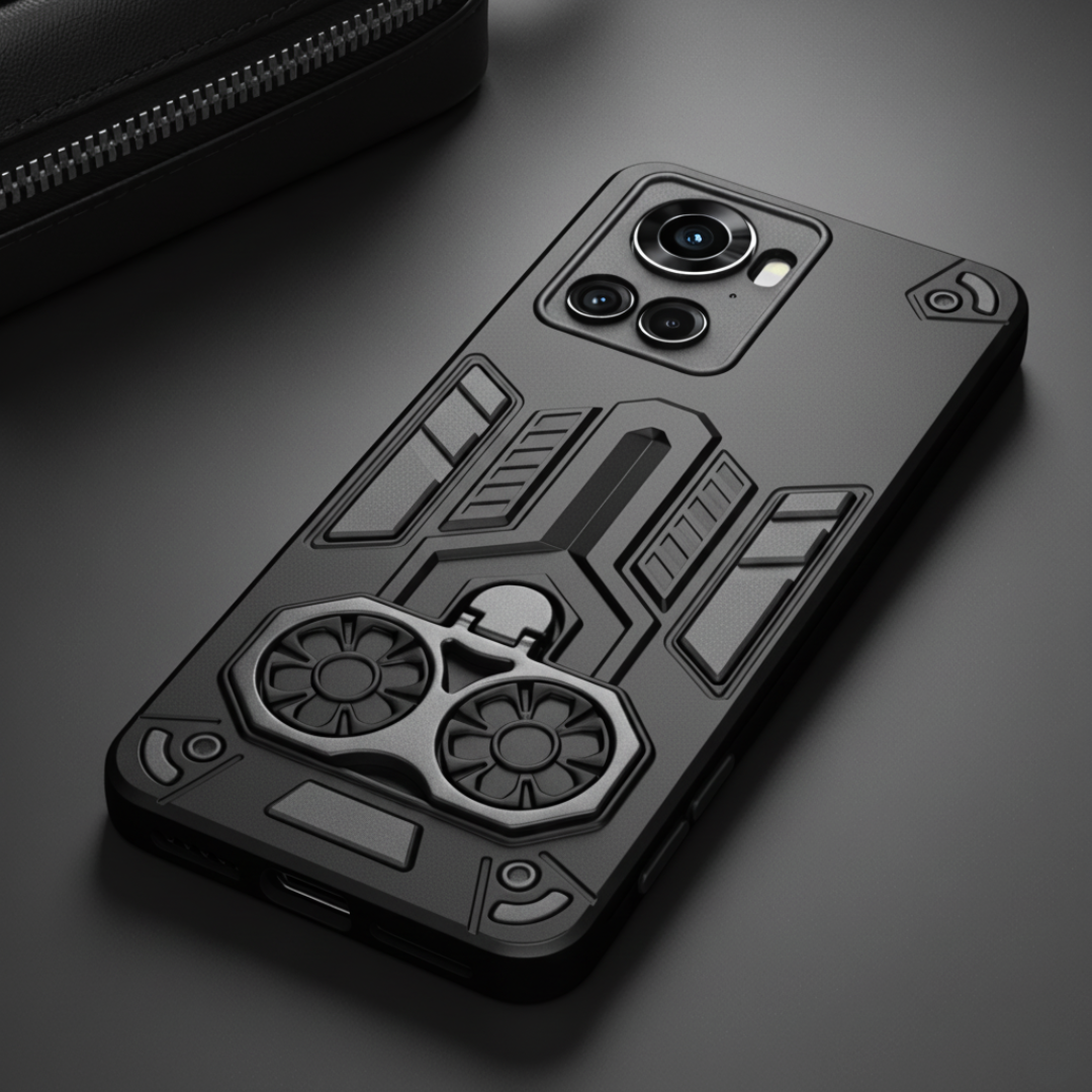 Black Cycle Armor Silicone Case for Oneplus 10R