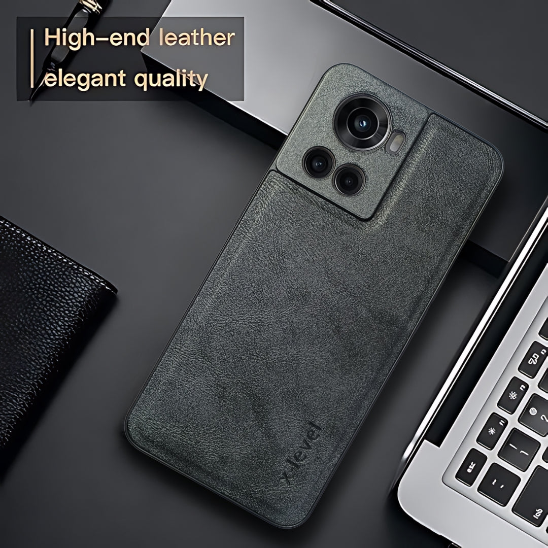 X-LEVEL Black Leather Case for Oneplus 10r