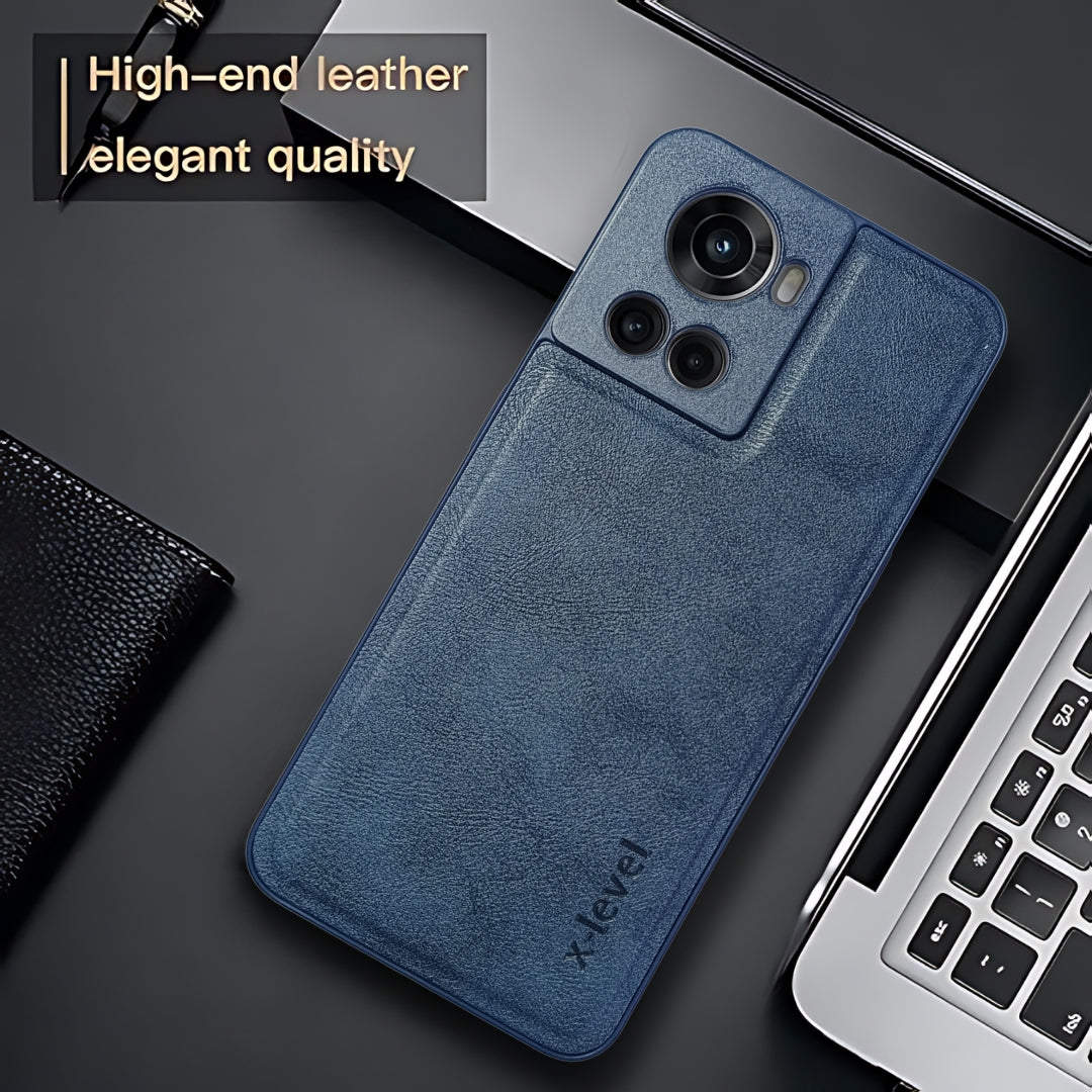 X-LEVEL Blue Leather Case for Oneplus 10r