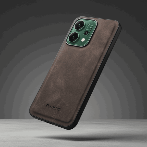 Dark Brown Standard Leather Case for Oppo Reno 14