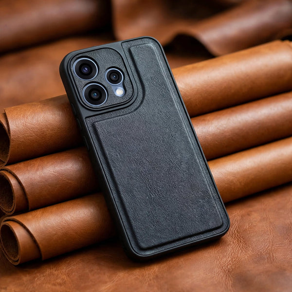 Velora Black Leather Case for Oppo Reno 15