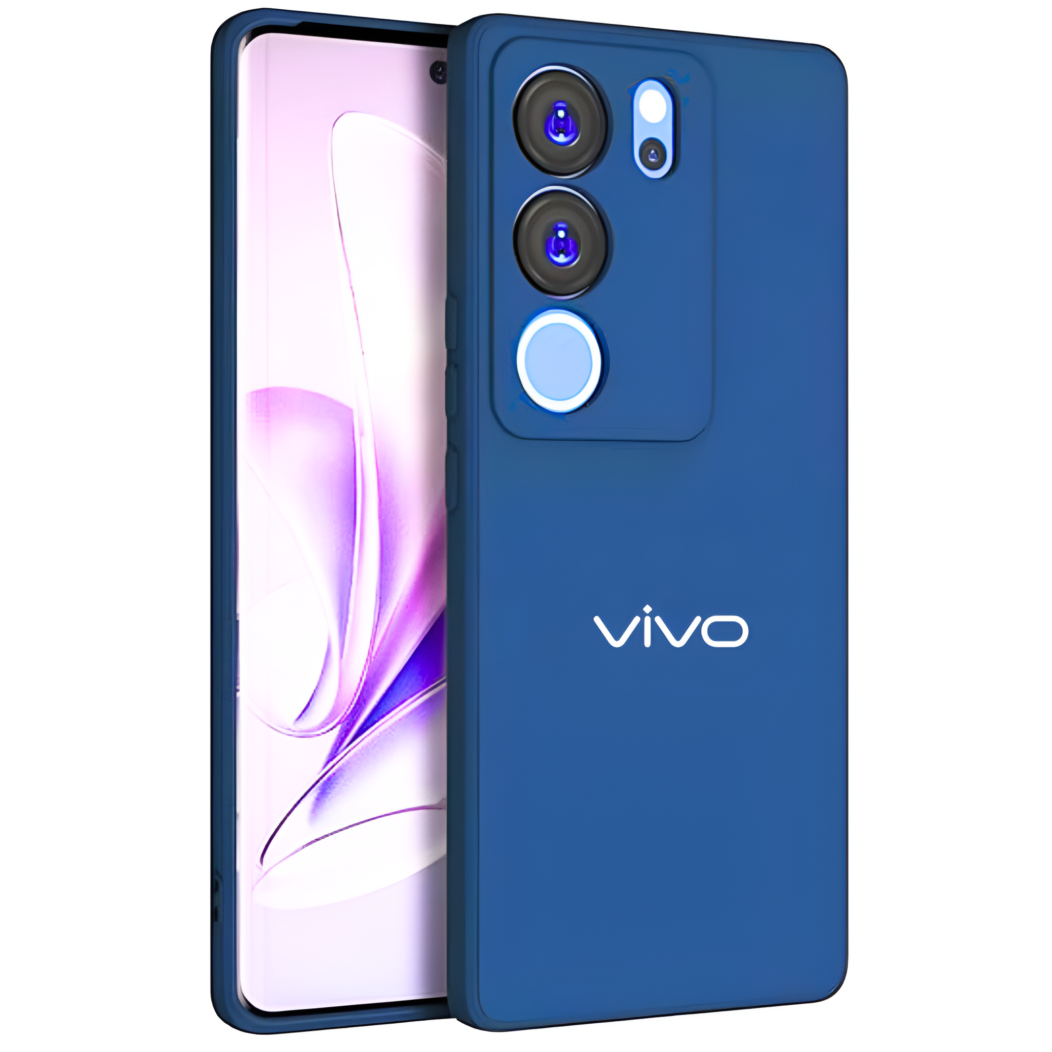 Dark Blue Camera Original Silicone case for Vivo V29 Pro