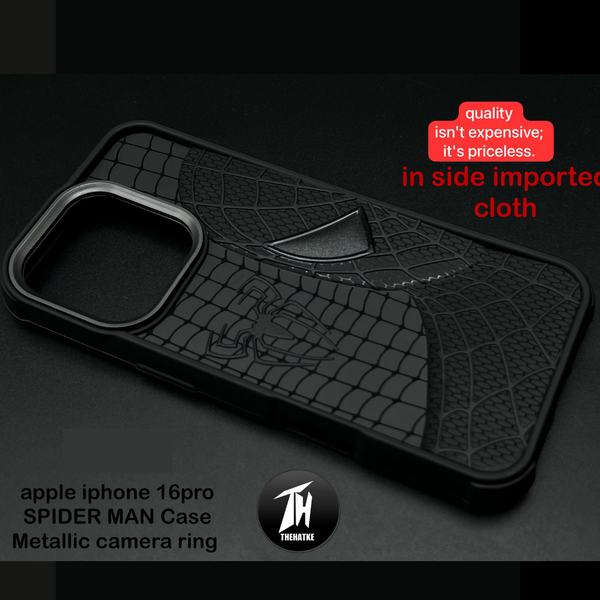 SP-Superhero Engraved logo silicon Case for Apple Iphone 16 Pro