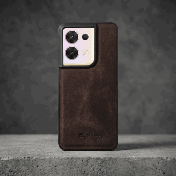 Dark Brown Standard Leather Case for Oppo Reno 8