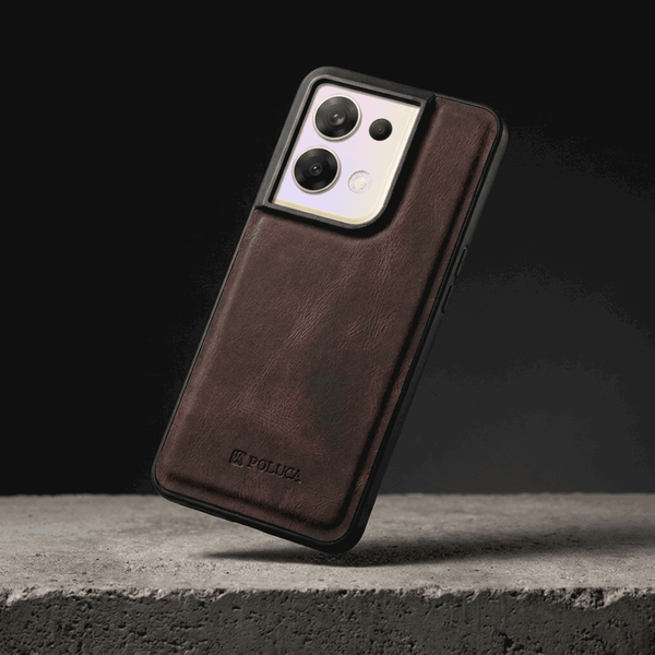 Dark Brown Standard Leather Case for Oppo Reno 8