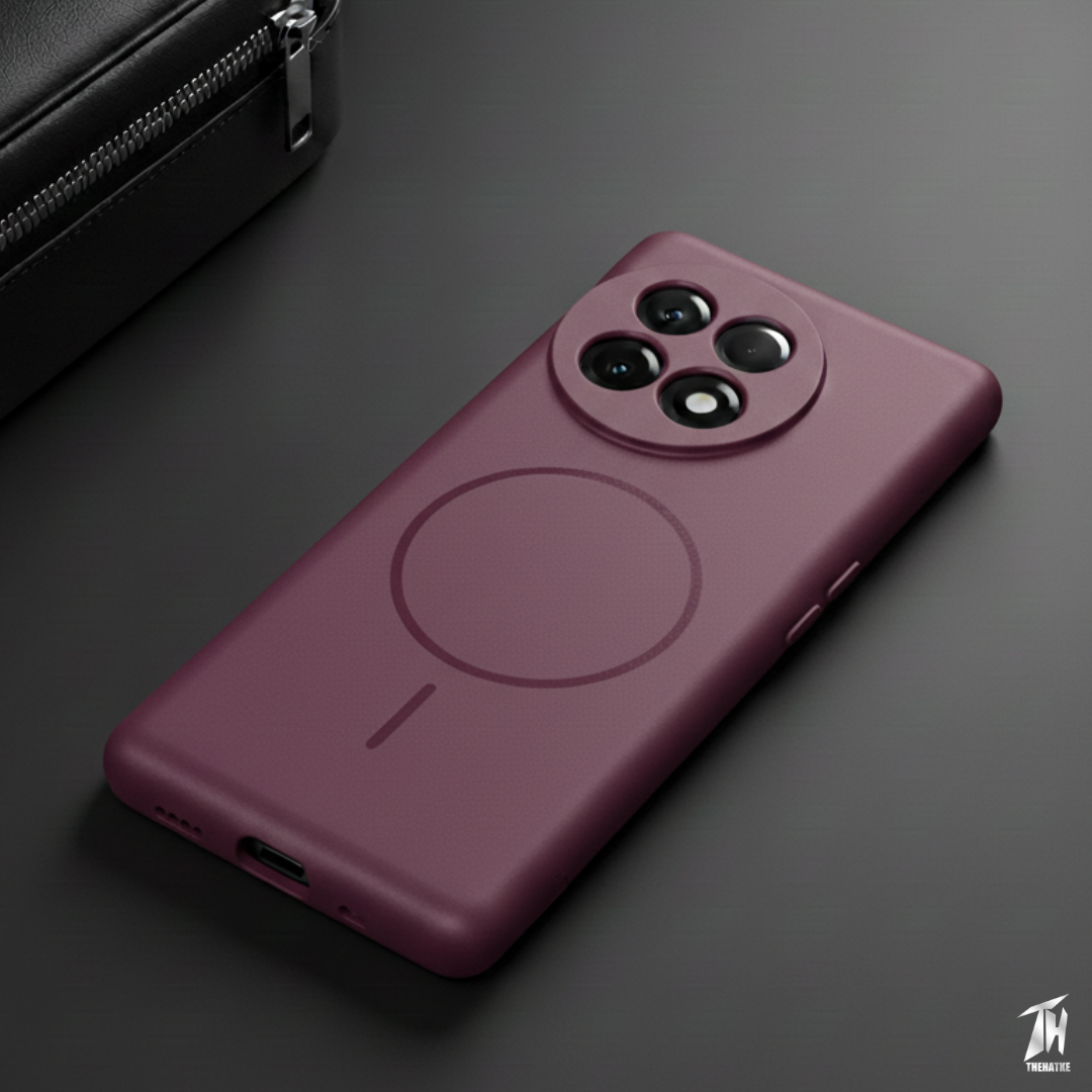 CAVEN Dark Pink Silicone case for Oneplus 11R