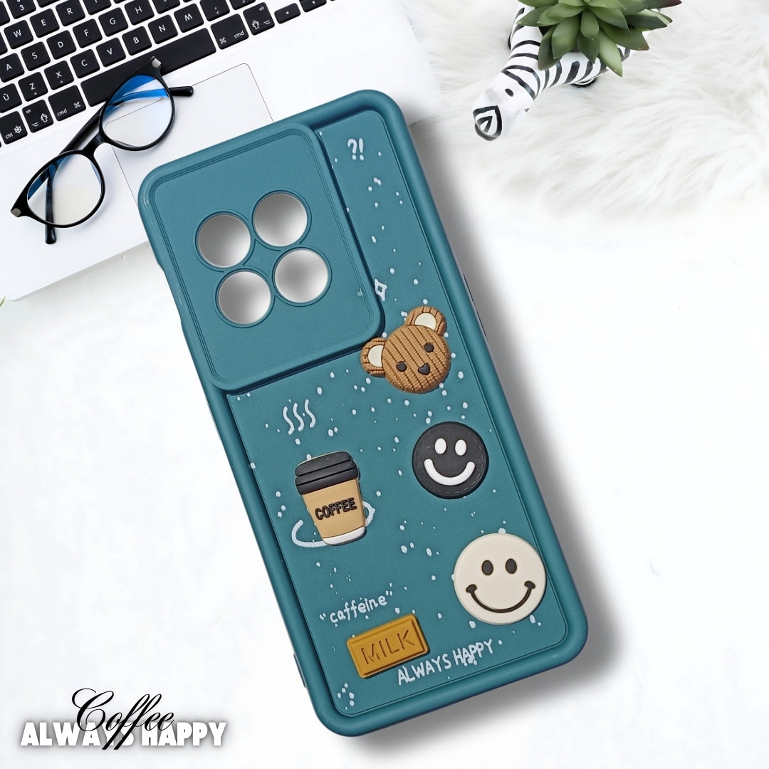 Green COFFEE (ALWAYS HAPPY) Silicone case for Oneplus 11R
