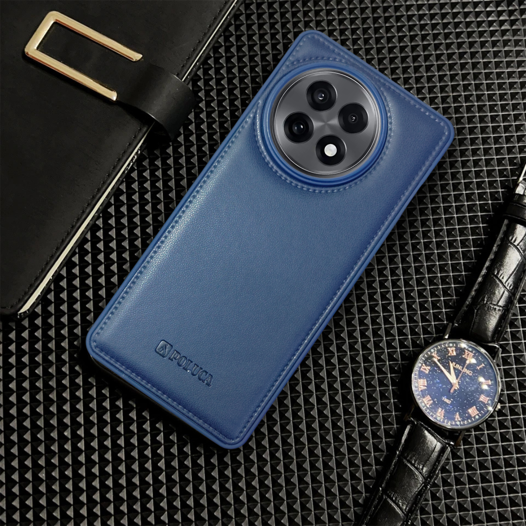 Prime Leather Dark Blue Leather Case for Oneplus 13R