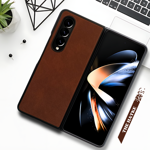 Brown Leather Case for Samsung Galaxy Z Fold 4