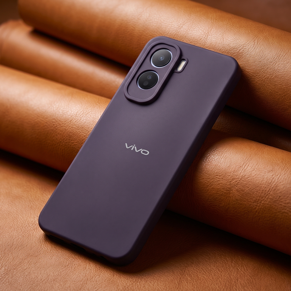 Deep Purple Camera Original Silicone case for Vivo T5 Pro