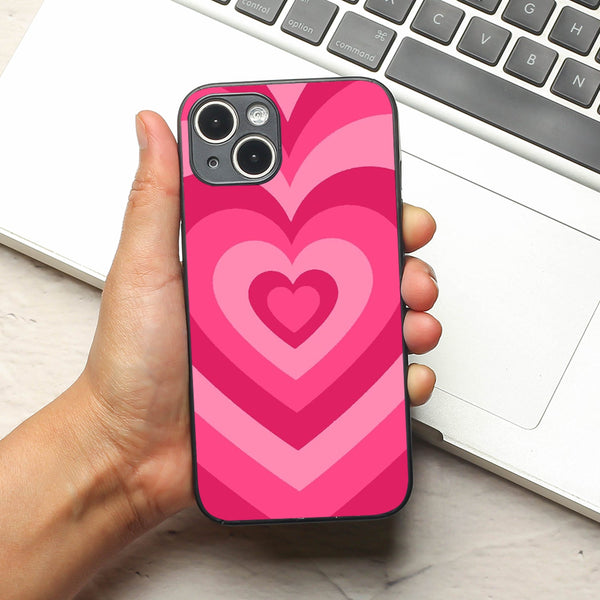 Retro Love metal back case for Apple Iphone 15