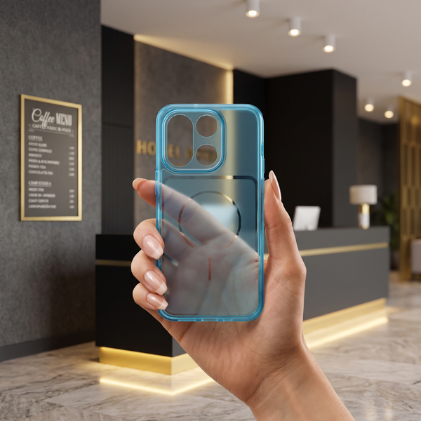 Sky Blue Amber Silicone Case for Oneplus 15