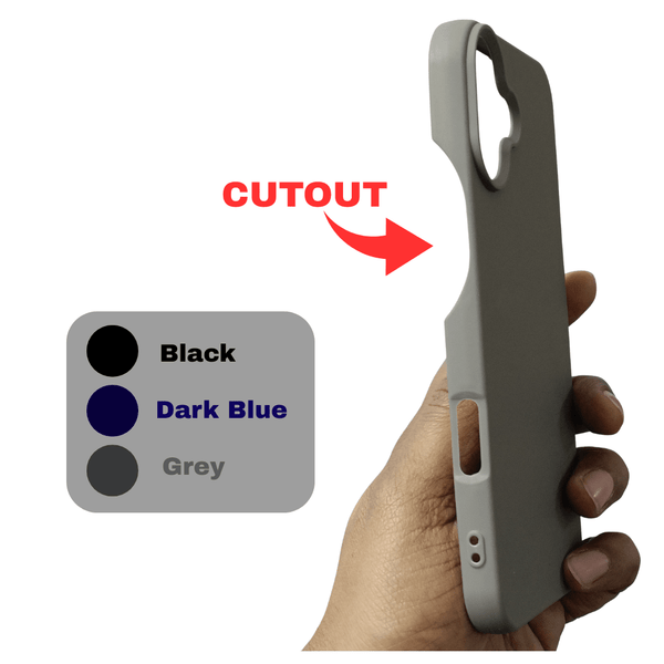 Grey Silicone Case for Apple Iphone 16