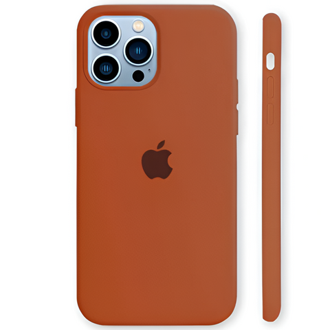 Brown Original Silicone case for Apple iphone 14 Pro