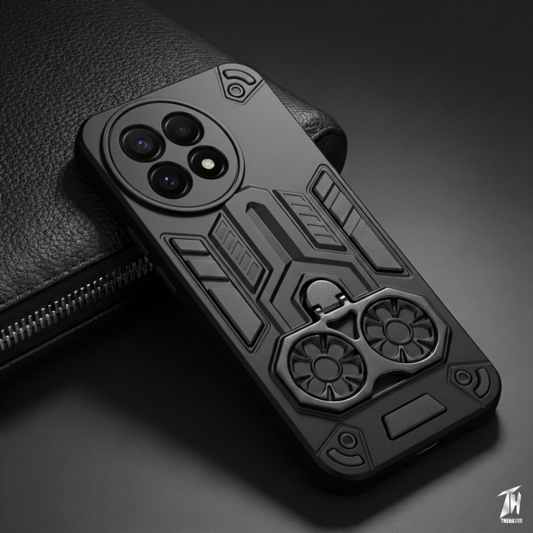 Black Cycle Armor Silicone Case for Oneplus 11R