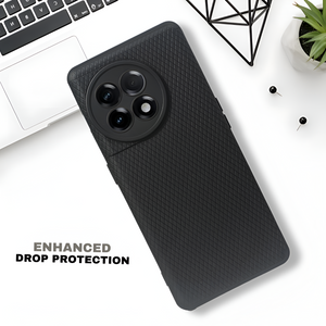 Black Line Wave Silicone Case for Oneplus 11