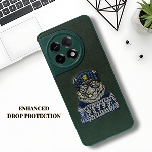 Green Leather Blue Sweater Lion Camera Ornamented for Oneplus 11R