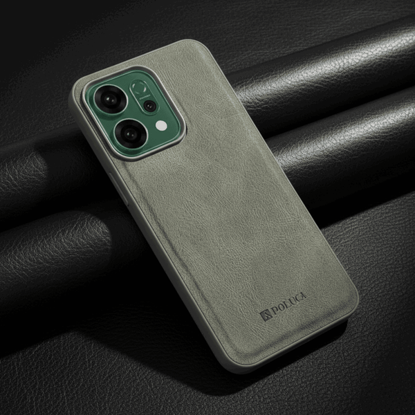 Grey Standard Leather Case for Oppo Reno 14