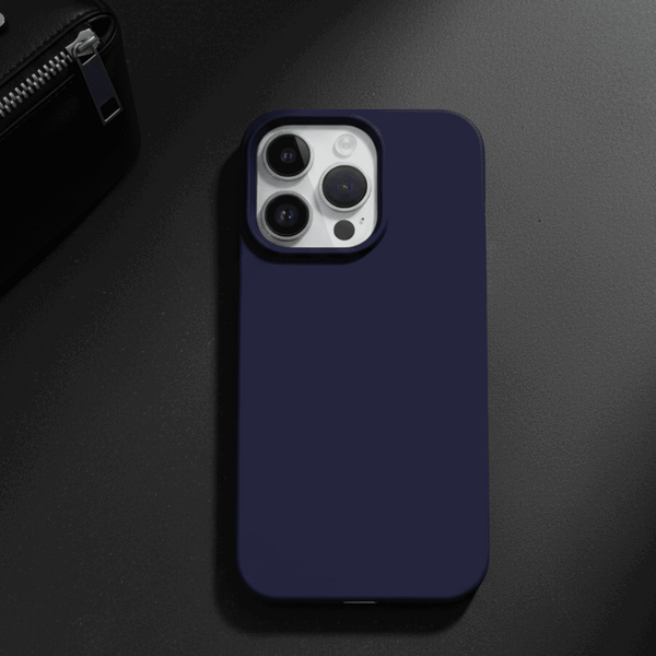 Dark Blue Silicone Case for Apple Iphone 14 Pro