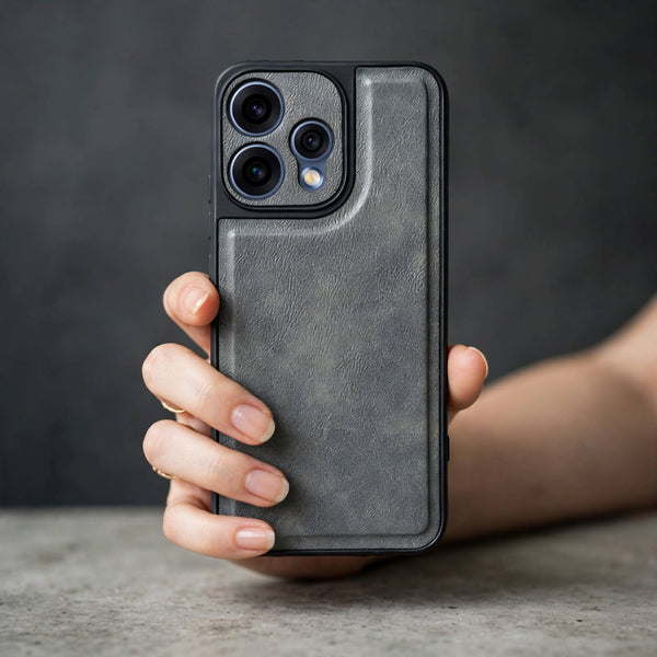 Velora Grey Leather Case for Oppo Reno 15