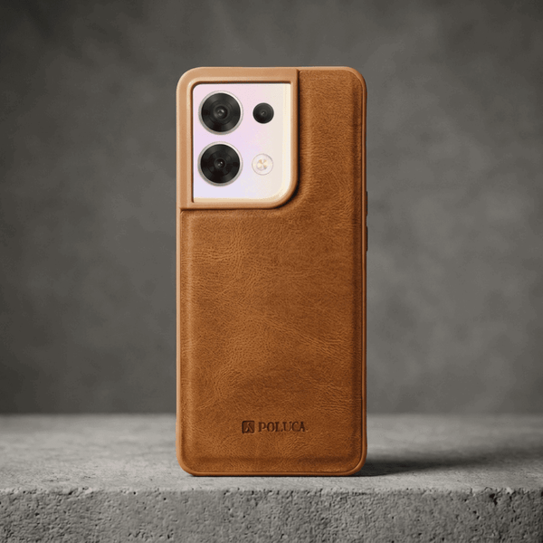 Brown Standard Leather Case for Oppo Reno 8