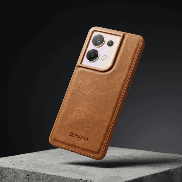 Brown Standard Leather Case for Oppo Reno 8