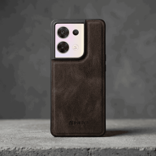 Light Brown Standard Leather Case for Oppo Reno 8