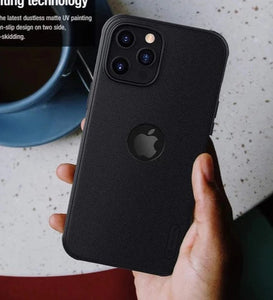 Black Niukin Logo Cut Silicone Case for Apple iphone 12 Pro Max