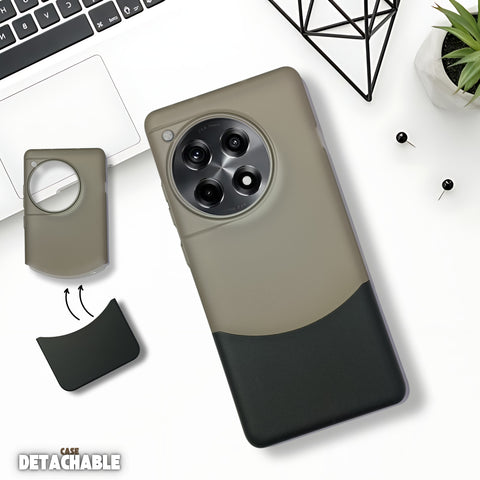 Black Detach Matte Case For Oneplus 12R