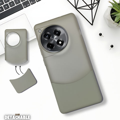 Grey Detach Matte Case For Oneplus 12R