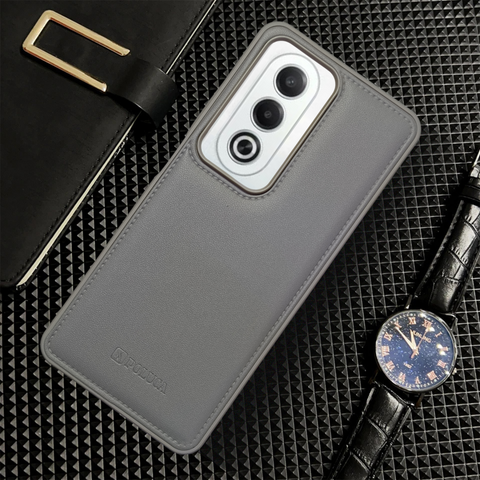 Prime Leathe Grey Leather Case for Oppo K12X