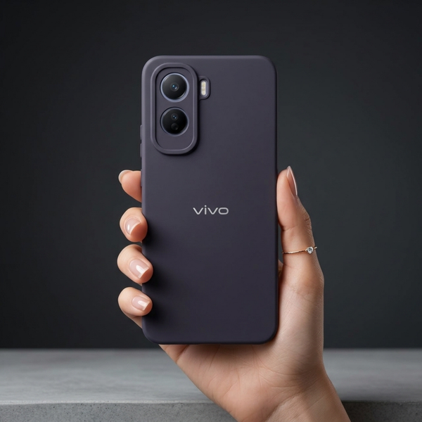 Deep Purple Camera Original Silicone case for Vivo T5 Pro