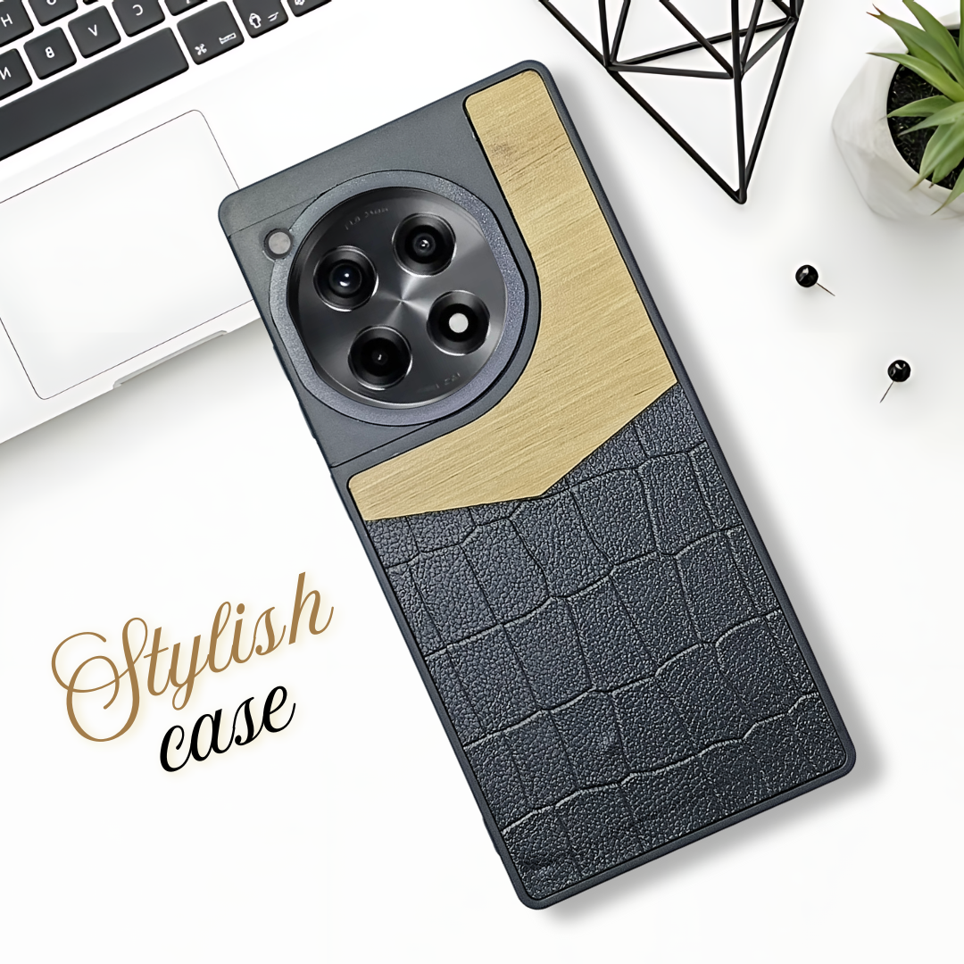 WoodTouch Cream Case for Oneplus 12R