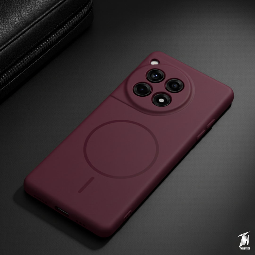 CAVEN Dark Pink Silicone case for Oneplus 12r