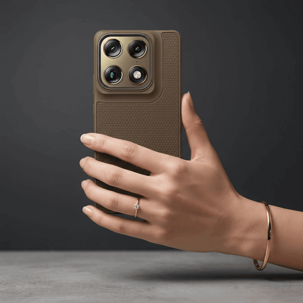 Brown DRAVIK Texture Silicone Case for Motorola Signature