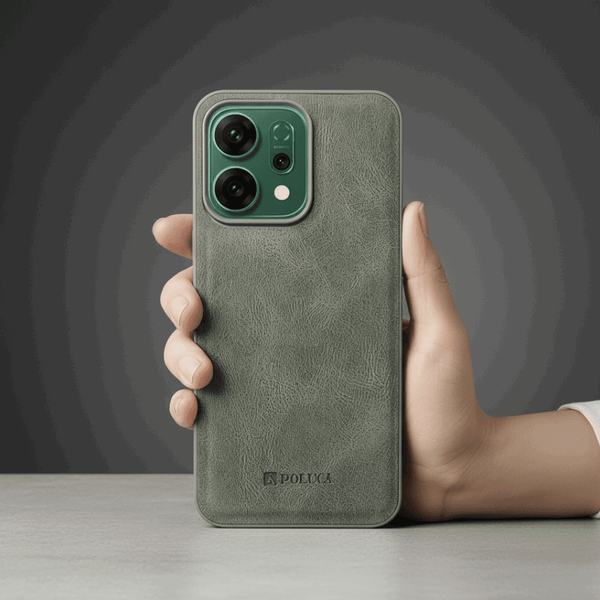 Grey Standard Leather Case for Oppo Reno 14