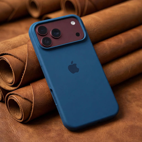 Blue Original Silicone case for Apple iphone 18 Pro Max