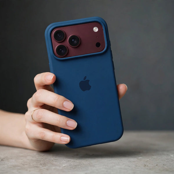 Blue Original Silicone case for Apple iphone 18 Pro Max