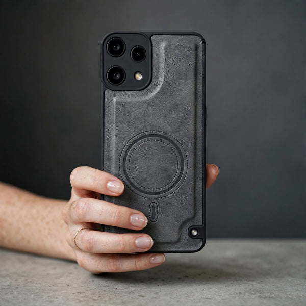 Crest Grey Leather Case for Nothing Phone 3a Lite