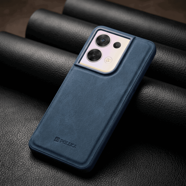 Dark Blue Standard Leather Case for Oppo Reno 8