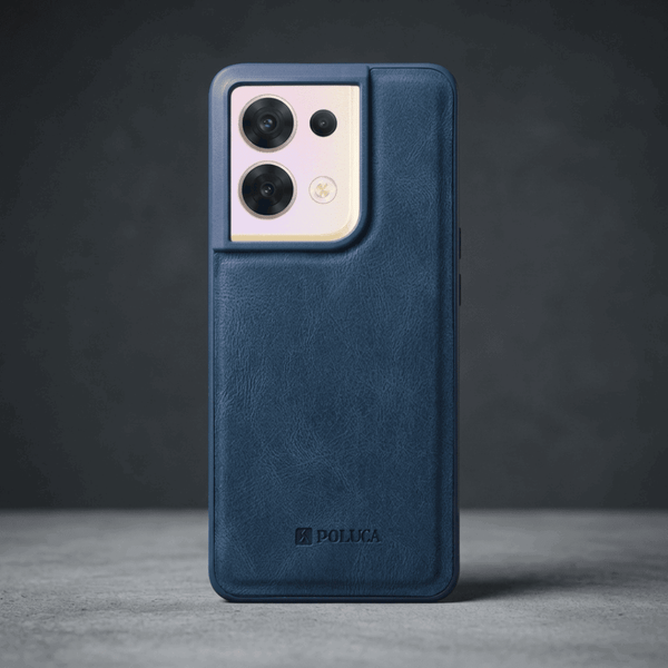 Dark Blue Standard Leather Case for Oppo Reno 8
