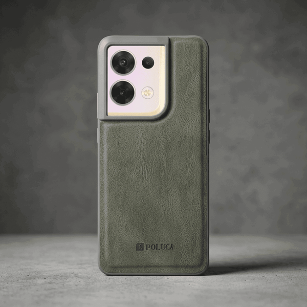 Grey Standard Leather Case for Oppo Reno 8