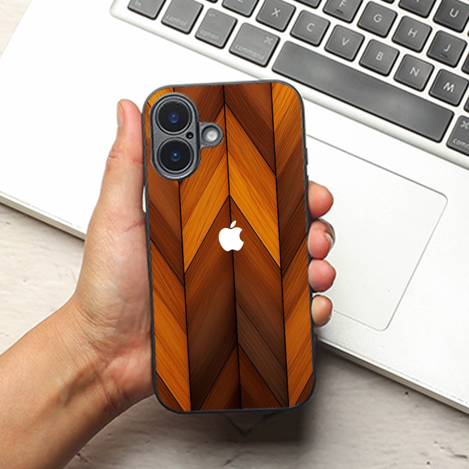 V-Wood Luxe metal back case for Apple Iphone 16