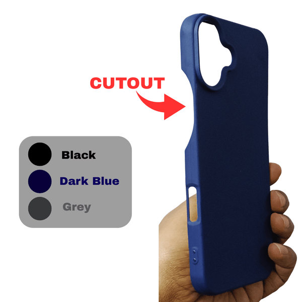 Dark Blue Silicone Case for Apple Iphone 16