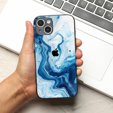 Neptune Swirl metal back case for Apple Iphone 15