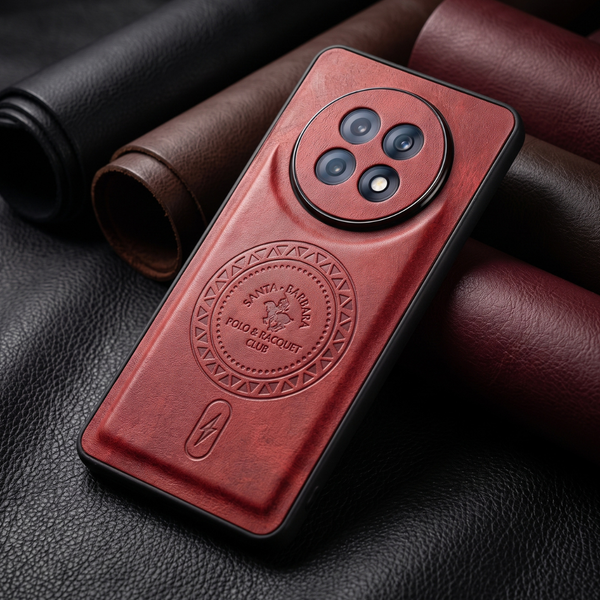 Santa Crest Red Leather Case for Oppo F31 Pro Plus