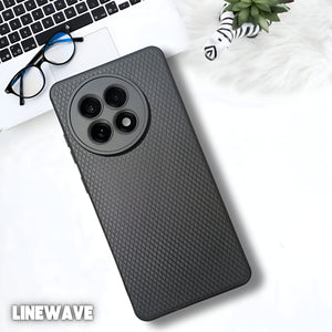 Black Line Wave Silicone Case for Oneplus 13r