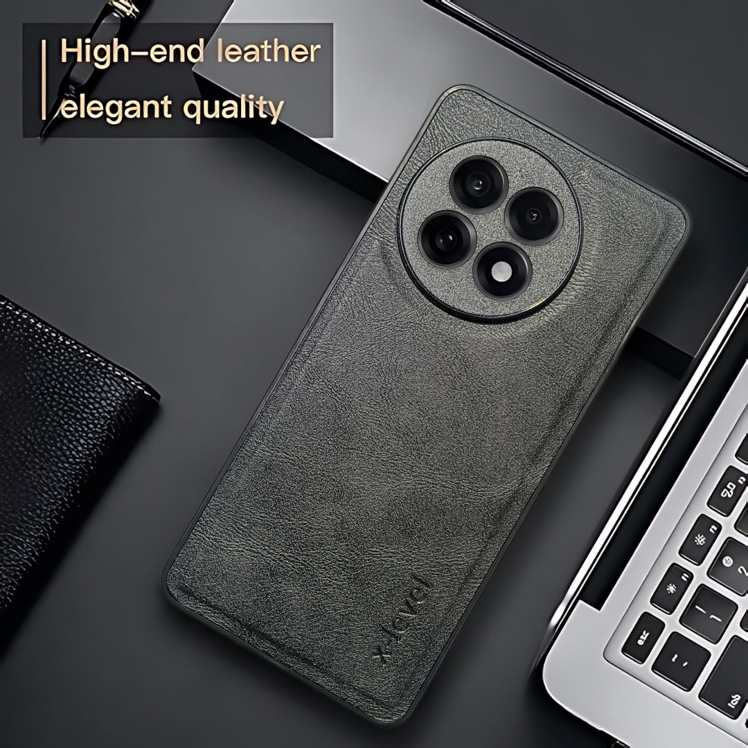 X-LEVEL Black Leather Case for Oneplus 13r
